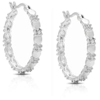 14k Gold Overlay Heart Diamond Accent Earrings UK