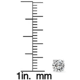 14k Solid White Gold Round Super-bright CZ Stud Earrings UK