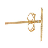 14k Yellow Gold Double Heart Stud Earrings UK