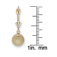 14k yellow gold earrings Large Laser-cut Ball Dangle UK