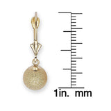 14k yellow gold earrings Large Laser-cut Ball Dangle UK
