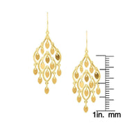 14k Yellow Gold Fancy Chandelier Dangle Earring UK