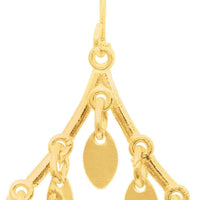 14k Yellow Gold Fancy Chandelier Dangle Earring UK