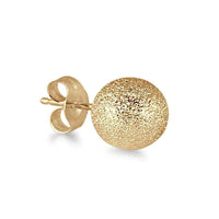 14k Yellow Gold Laser-cut Ball Stud Earrings UK