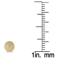 14k Yellow Gold Laser-cut Ball Stud Earrings UK