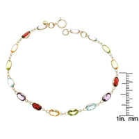 14k Yellow Gold Oval-cut Multi-gemstone Bracelet UK