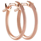 18k rose gold earrings Pori 2x10mm Circle Hoop UK