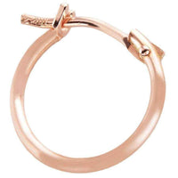 18k rose gold earrings Pori 2x10mm Circle Hoop UK