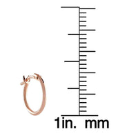 18k rose gold earrings Pori 2x10mm Circle Hoop UK