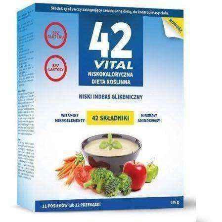 42 VITAL-calorie plant-based diet 510g x 2 packages + Shaker, plant based diet weight loss UK