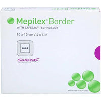 Dressing for chronic and acute wounds, MEPILEX Border foam dressing 10x10 cm UK