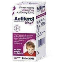 Actiferol Vital 3+ syrup 120ml, vitamins with iron, vitamin b16, vitamin b12 UK