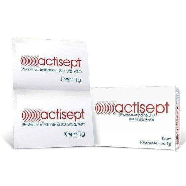 ACTISEPT cream sachets x 10, iodinated povidone UK