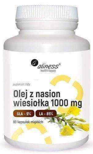Aliness Oil from evening primrose seeds 9% 1000mg x 90 capsules UK