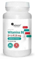 Aliness Vitamin B6 (P-5-P) 25mg x 100 vege tablets UK