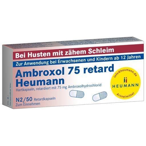 AMBROXOL 75 mg retard Heumann capsules 50 pc UK