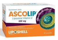 Ascolip Liposomal Vitamin C 500mg blackcurrant flavor x 30 sachets UK