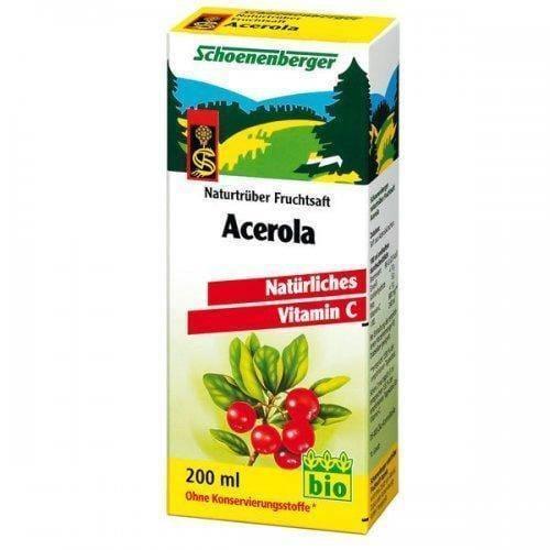 BIO ACEROLA JUICE 200ml., ACEROLA SCHOENENBERGER UK