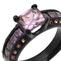 Black amethyst engagement ring UK