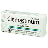 Clemastinum WZF Polfa 1mg tablets N30, clemastin, best allergy medicine like tavegyl, tavegil UK