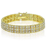 DB Designs Diamond 1ct TDW Miracle Set 3-Row Tennis Bracelet - White - White UK