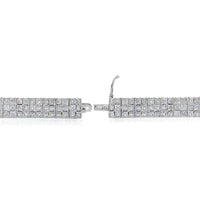 DB Designs Diamond 1ct TDW Miracle Set 3-Row Tennis Bracelet - White - White UK