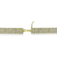 DB Designs Diamond 1ct TDW Miracle Set 3-Row Tennis Bracelet - White - White UK