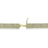 DB Designs Diamond 1ct TDW Miracle Set 3-Row Tennis Bracelet - White - White UK