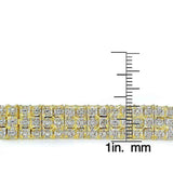 DB Designs Diamond 1ct TDW Miracle Set 3-Row Tennis Bracelet - White - White UK
