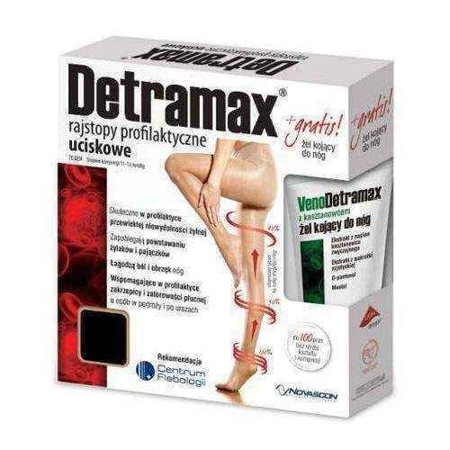 Detramax prophylactic compression tights 70DEN black size L UK