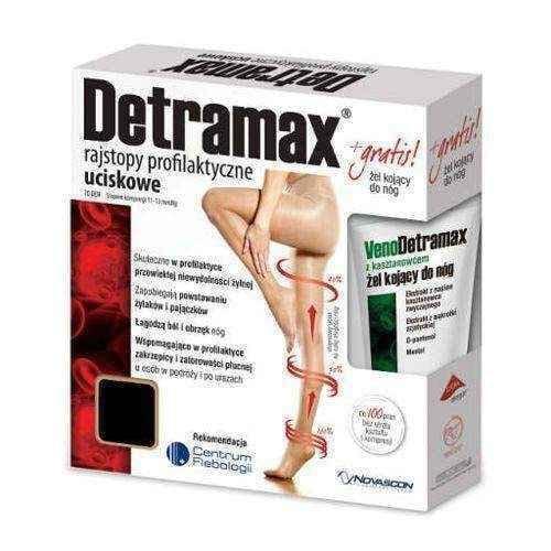 Detramax prophylactic compression tights 70DEN black size S UK