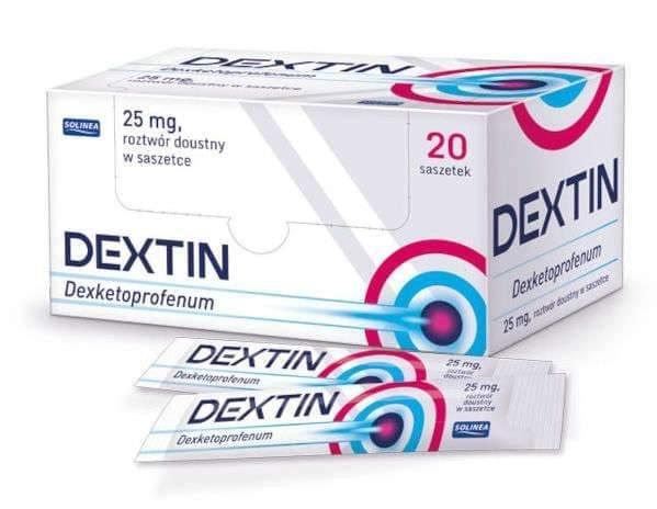 Dextin 25mg x 20 sachets dexketoprofen trometamol salt UK