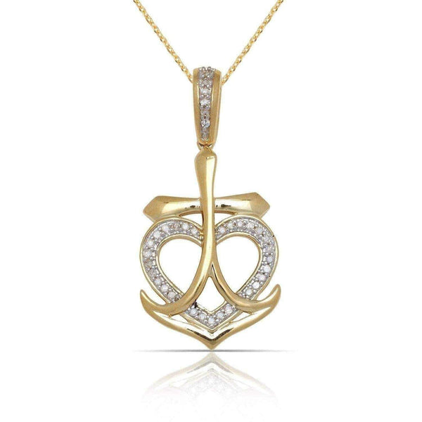Diamond heart pendant necklace UK