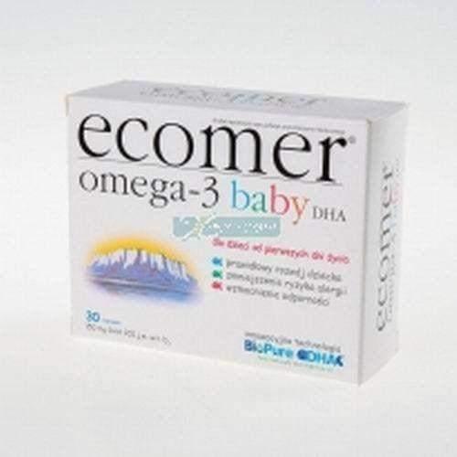 ECOMER Omega-3 DHA BABY-30capsules. allergies and asthma UK
