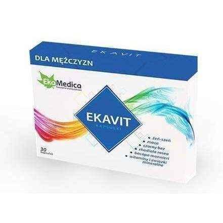 Ekavit Men x 30 capsules, men's vitamins UK
