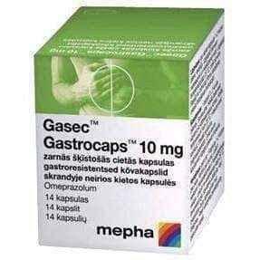Gasec 20mg gastro-resistant hard capsules N14 UK