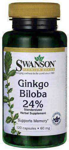 Ginkgo Biloba Extract SWANSON 24% 60mg x 120 capsules UK