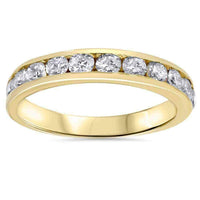 Gold diamond wedding band UK