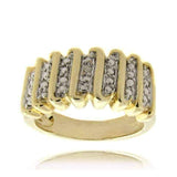 Gold Overlay Diamond Accent Ring UK