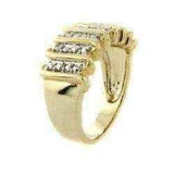 Gold Overlay Diamond Accent Ring UK