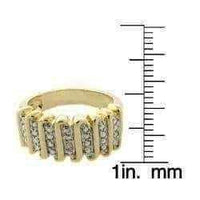 Gold Overlay Diamond Accent Ring UK