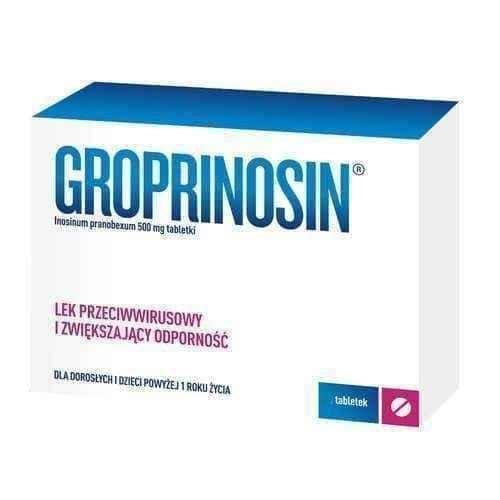 GROPRINOSIN 0.5g × 50 tablets GEDEON RICHTER UK