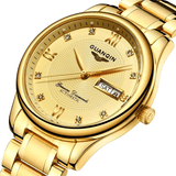 GUANQIN GJ16050 Luxury Men Mechanical Watch Gold Fine Steel Strap Automatic Wrist Watch UK