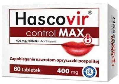 Hascovir control Max 0.4g x 60, Acyclovir, herpes simplex virus UK