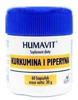 Humavit Curcumin and Piperine x 60 capsules UK