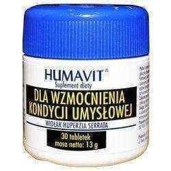 HUMAVIT Widłak Huperzia Serrata for strengthening mental condition x 30 tablets UK