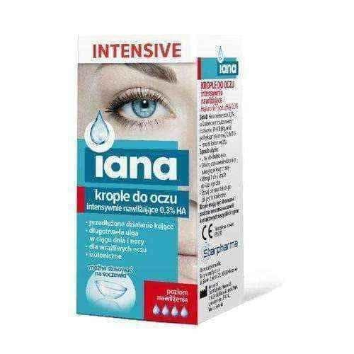 Iana isotonic eye drops Intensively Moisturizing 0.3% HA 10ml UK