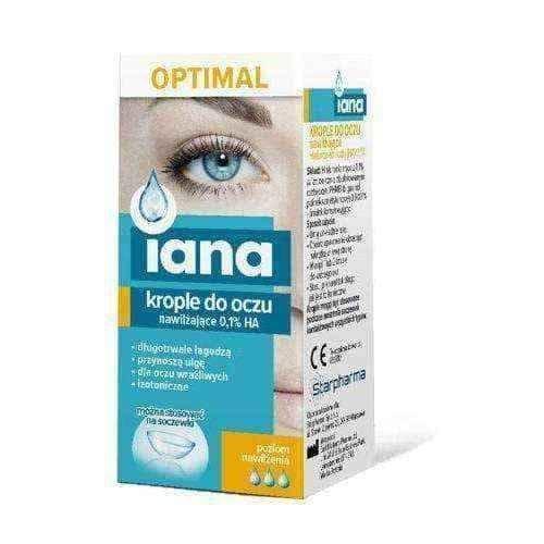 Iana Optimal Eye Drops Moisturizing 0.1% HA 10ml UK