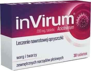 INVIRUM, acyclovir (Aciclovirum), treatment of symptoms of herpes simplex infection UK