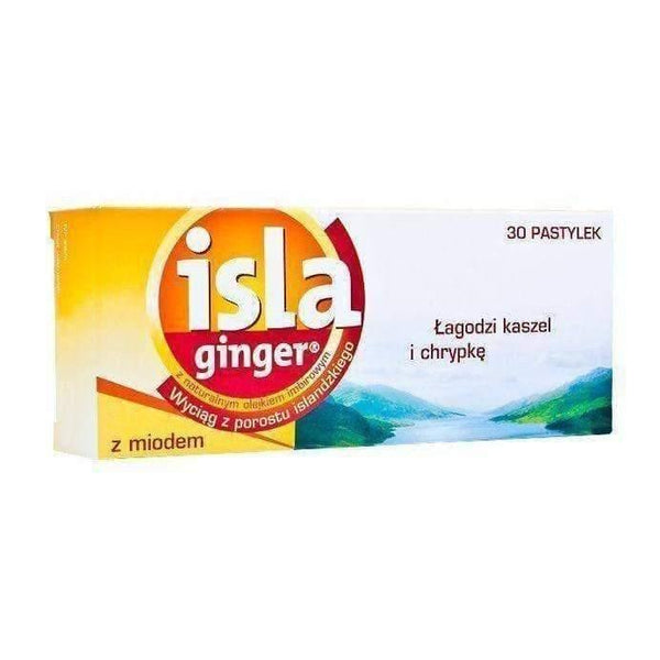 ISLA-GINGER x 30 tablets relieve irritation of mucous membranes of the mouth and throat UK